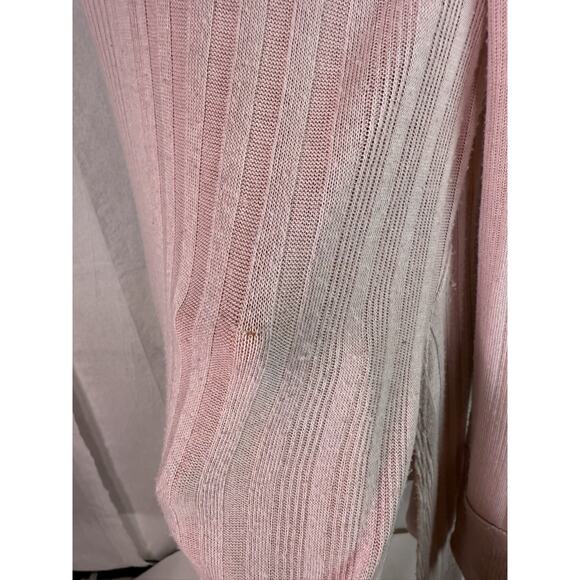 Free People Espresso Rib Top Tunic Pale Mauve Sweater Womens Size Medium C731 - Picture 4 of 12